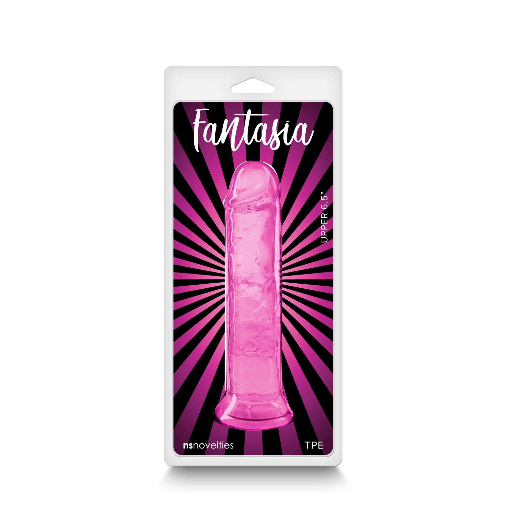 Fantasia Upper 6.5 inch pink flexible TPE adult toy with suction base in packaging