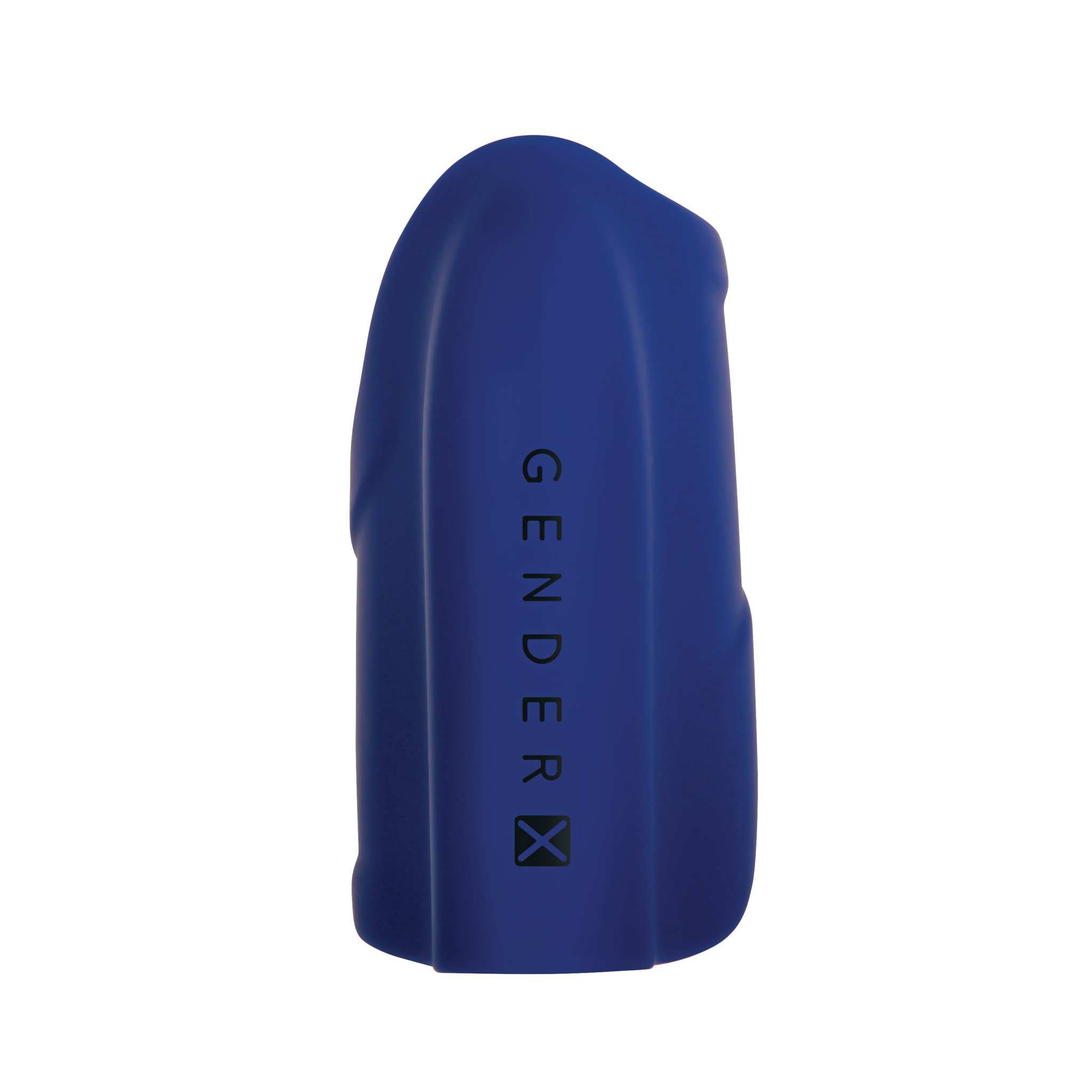 Blue silicone vibrating stroker from iN's and Out's combo by Gender X