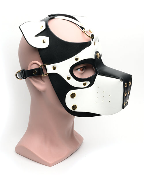 665 Bondage Pup Hood - O/S Black/White by Bondage & Fetish Toys