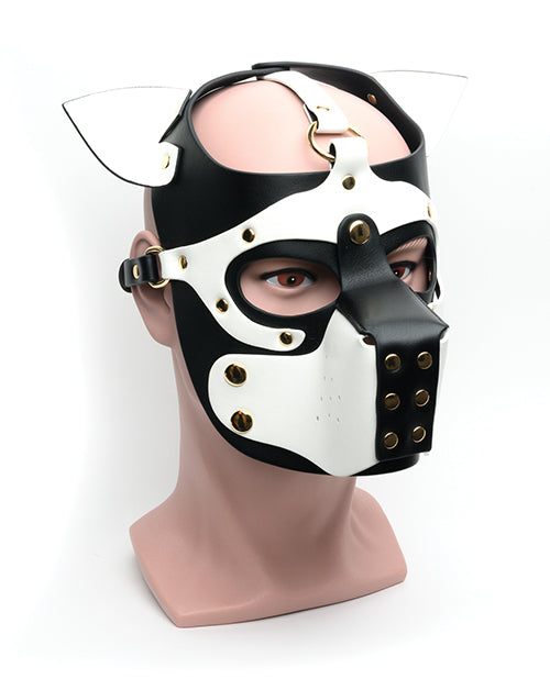 665 Bondage Pup Hood - O/S Black/White by Bondage & Fetish Toys