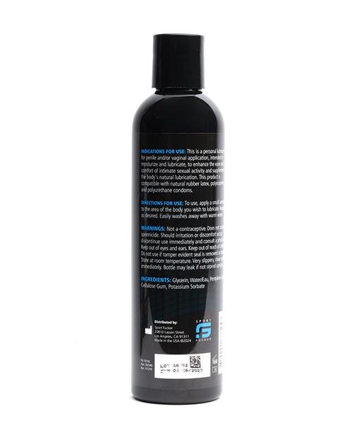 Sport Fucker Water Based Lubricant 8 oz black bottle back view premium intimate lubricant