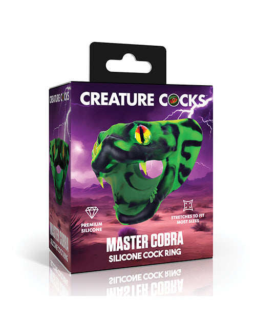 Creature Cocks Master Cobra Silicone Cock Ring - Green by Cock & Balls