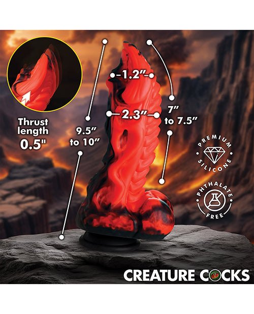 Creature Cocks Dragon Thrust vibrating silicone dildo with suction base and detailed dragon design