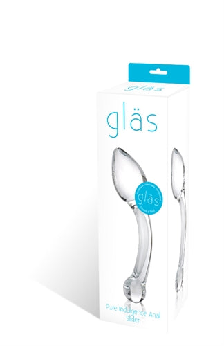 Glas 8 in. Pure Indulgence Anal Slider Prostate Stimulating Glass Dildo