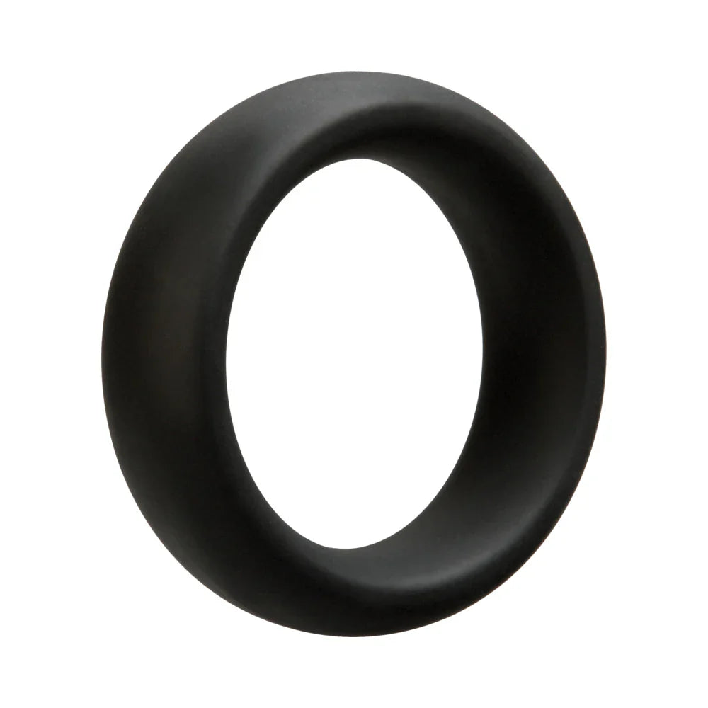 OptiMALE 45mm Black C-Ring, premium cock ring, silicone, enhances performance, sleek design.