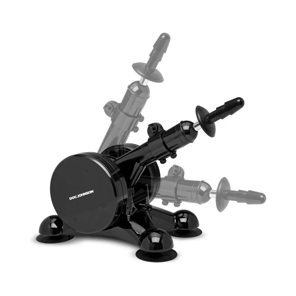 Vac-U-Lock Fucking Machine with adjustable thruster arm and four suction cups for secure use.