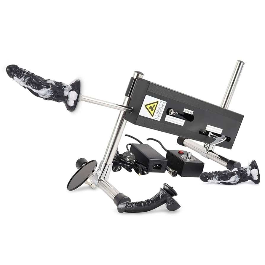 Me You Us UltraCock adjustable sex machine with suction cup dildo attachments and wired controller