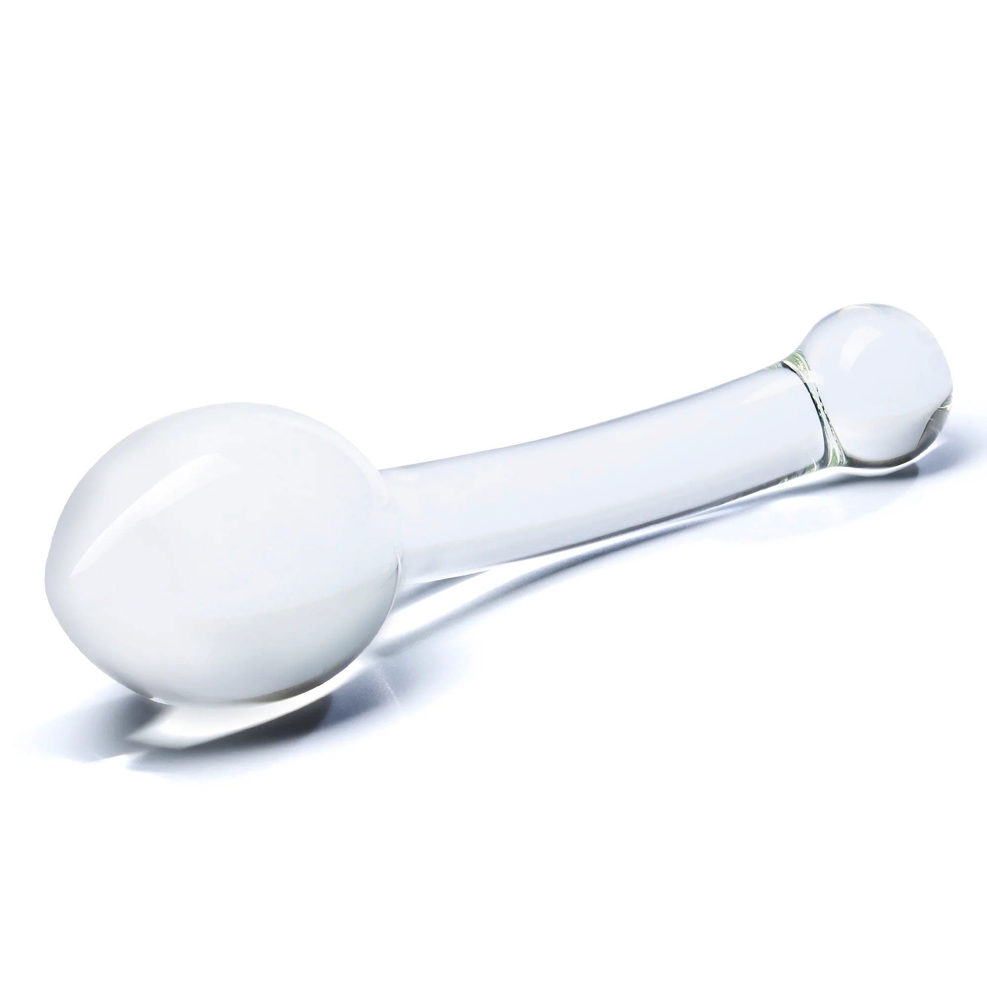 Glas 8 in. Pure Indulgence Anal Slider Prostate Stimulating Glass Dildo