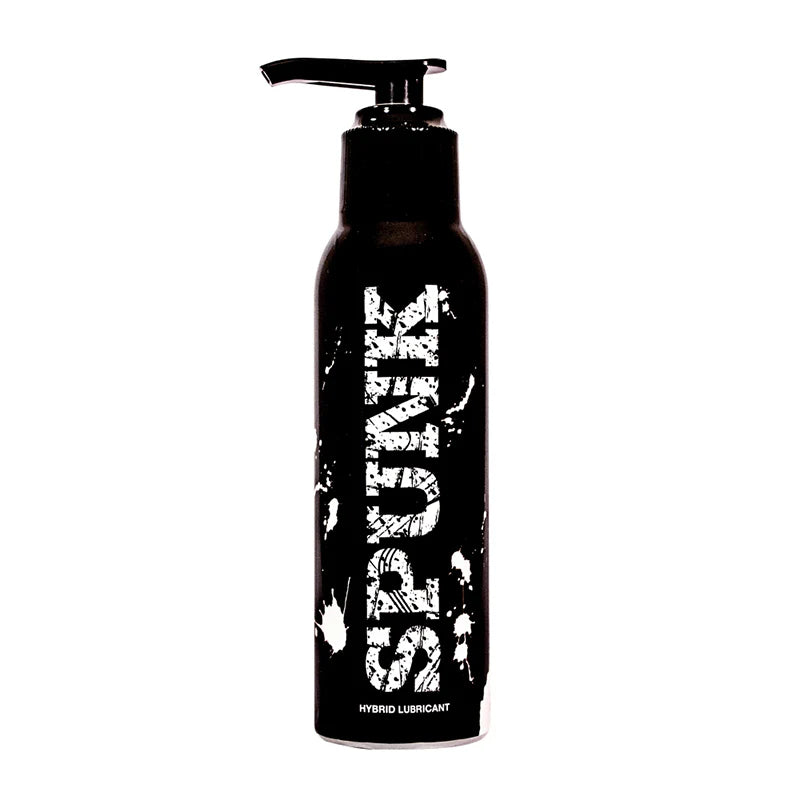 Spunk Lube Hybrid 4oz bottle, water-based silicone lubricant for intimate use.