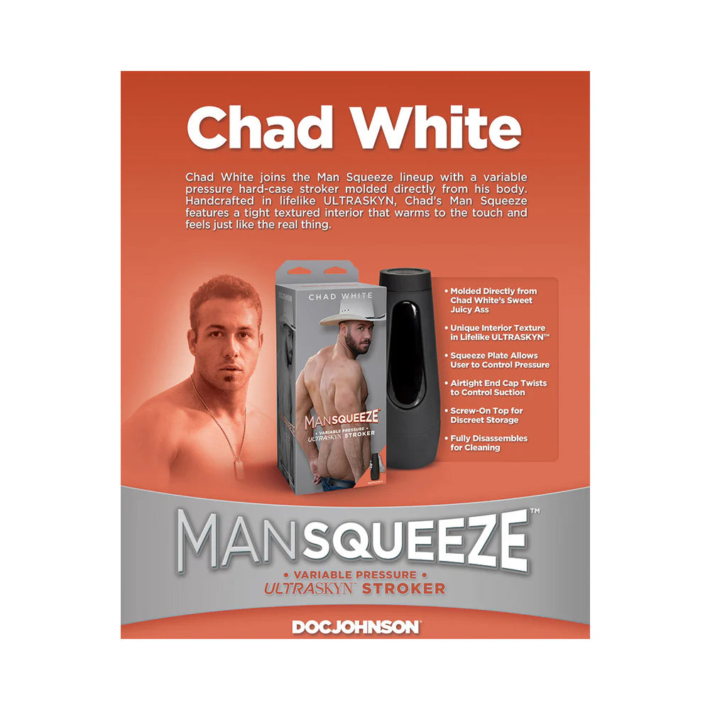 Man Squeeze - Chad White - ULTRASKYN Stroker - Ass Vanilla