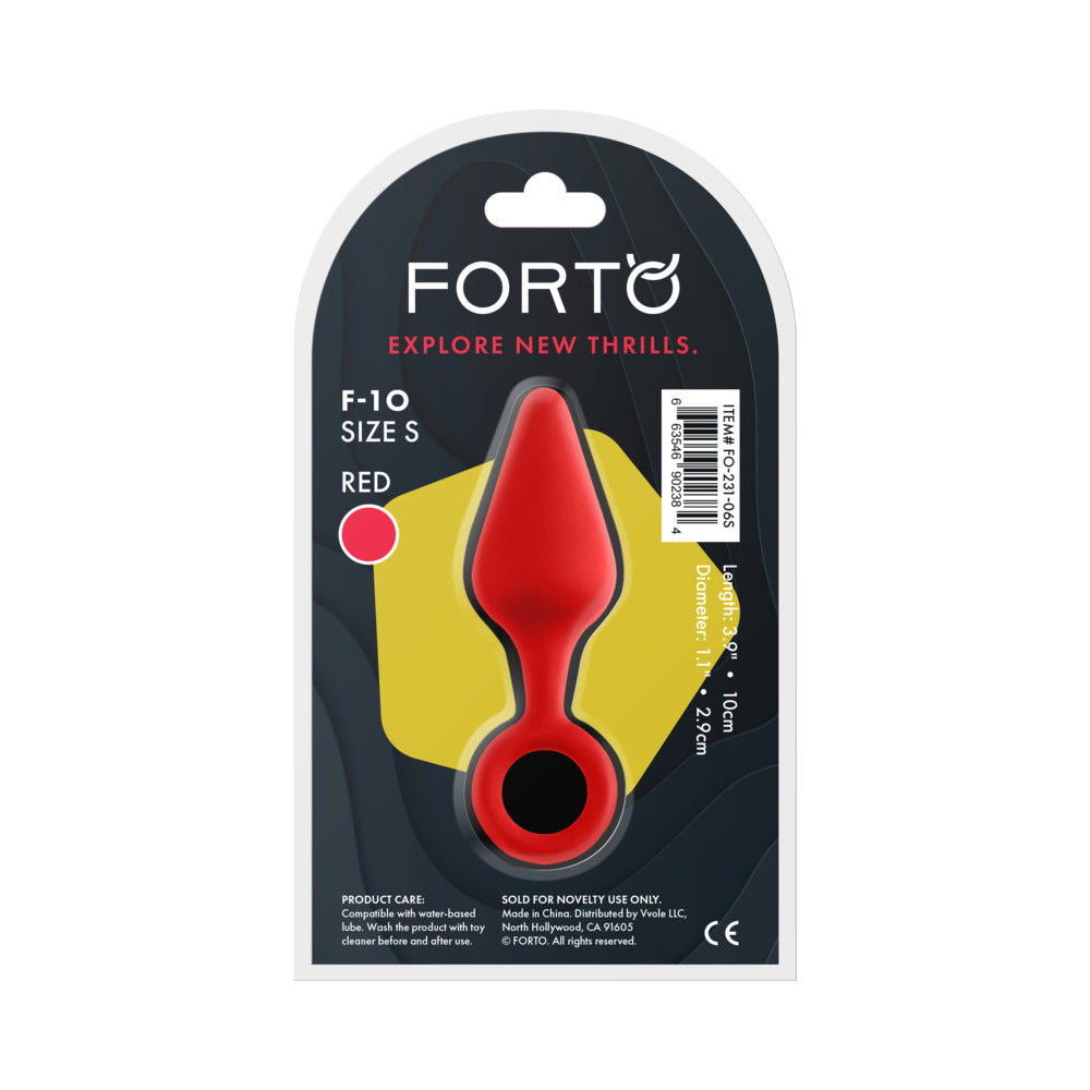 Forto F-10 Silicone Anal Plug with Pull Ring