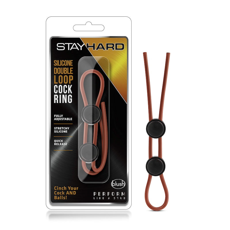 Blush Stay Hard Silicone Double Loop Lasso/Bolo Cockring