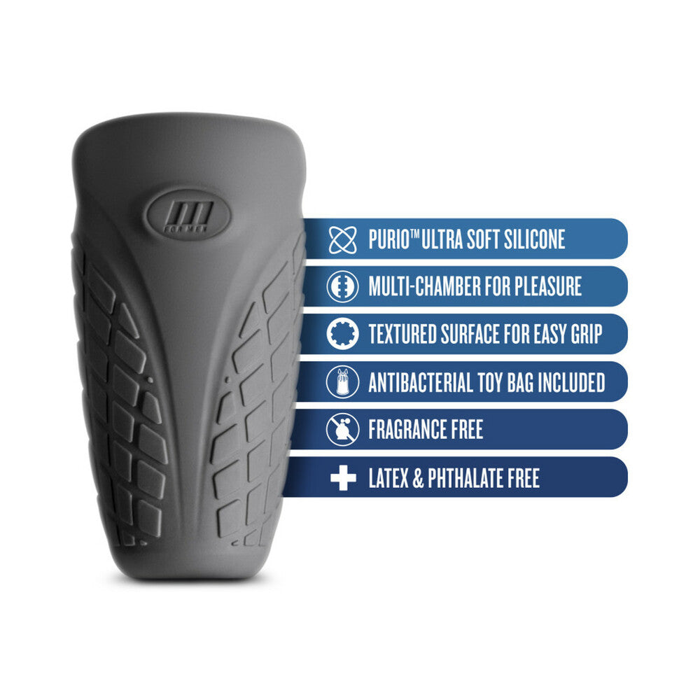Gript Silicone Stroker by Blush M  - Elite Platinum Silicone