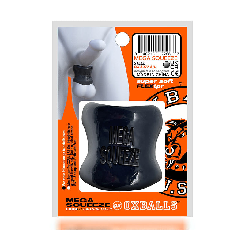 Oxballs Mega Squeeze Ergofit Ballstretcher - Intensify Your Pleasure Black