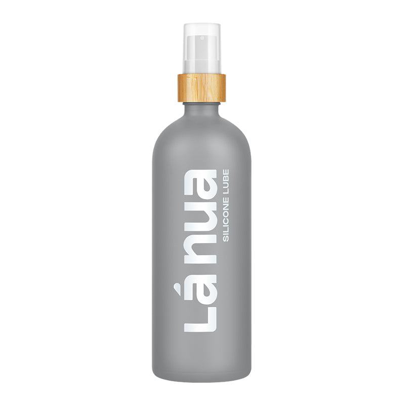 La Nua Unscented Silicone Lubricant in sleek bottle packaging.