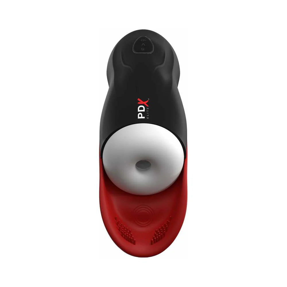 PDX Elite Fap-O-Matic Pro male masturbator with suction and vibration features.