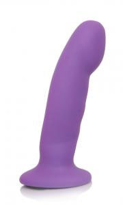Luxe Cici 6.5 in. Curved Silicone Dildo Purple