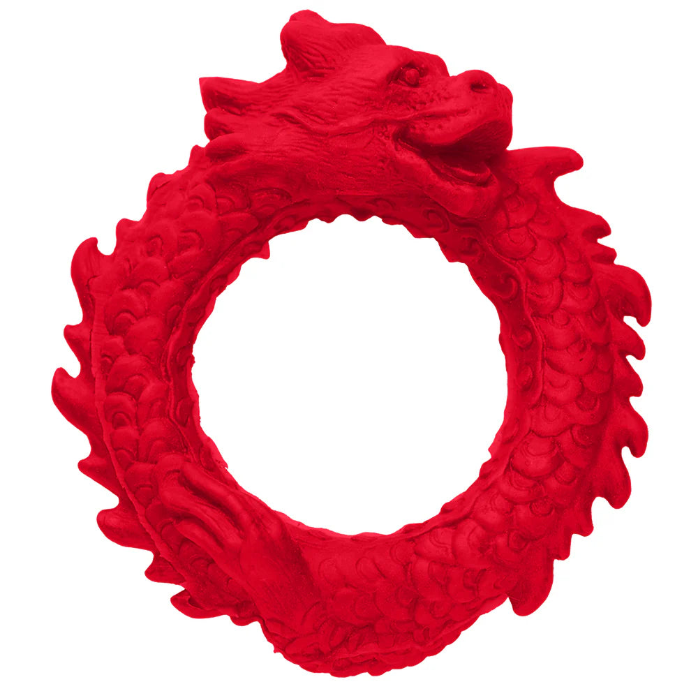 Red Dragon Silicone Cock Ring with detailed dragon design.