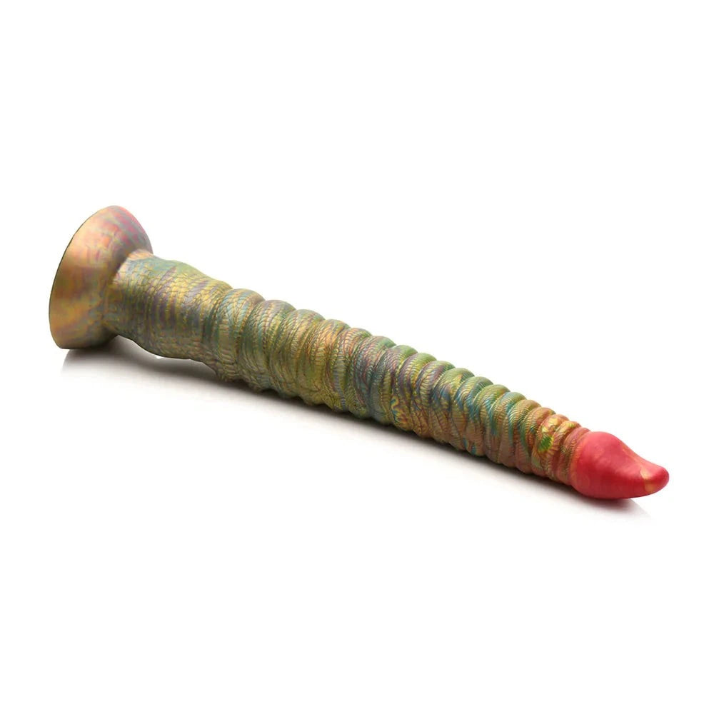 Creature Cocks Tenta-Dick Tentacle Silicone Dildo with colorful ribbed design and suction cup base.