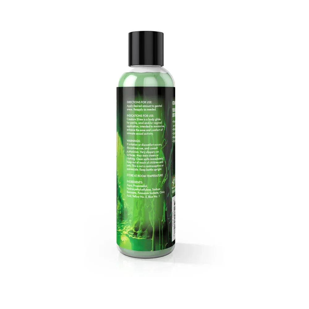 Creature Slime Green Water-Based Lubricant 8 oz bottle, unscented for fantasy role-play and intimate use.