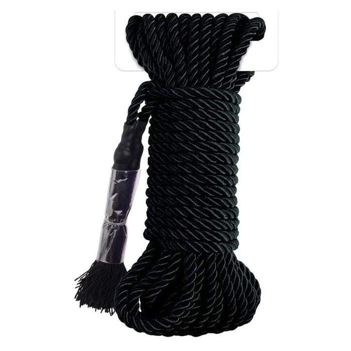 Fetish Fantasy Deluxe Silk Bondage Rope, luxurious and soft, 32 feet length, perfect for bondage play.