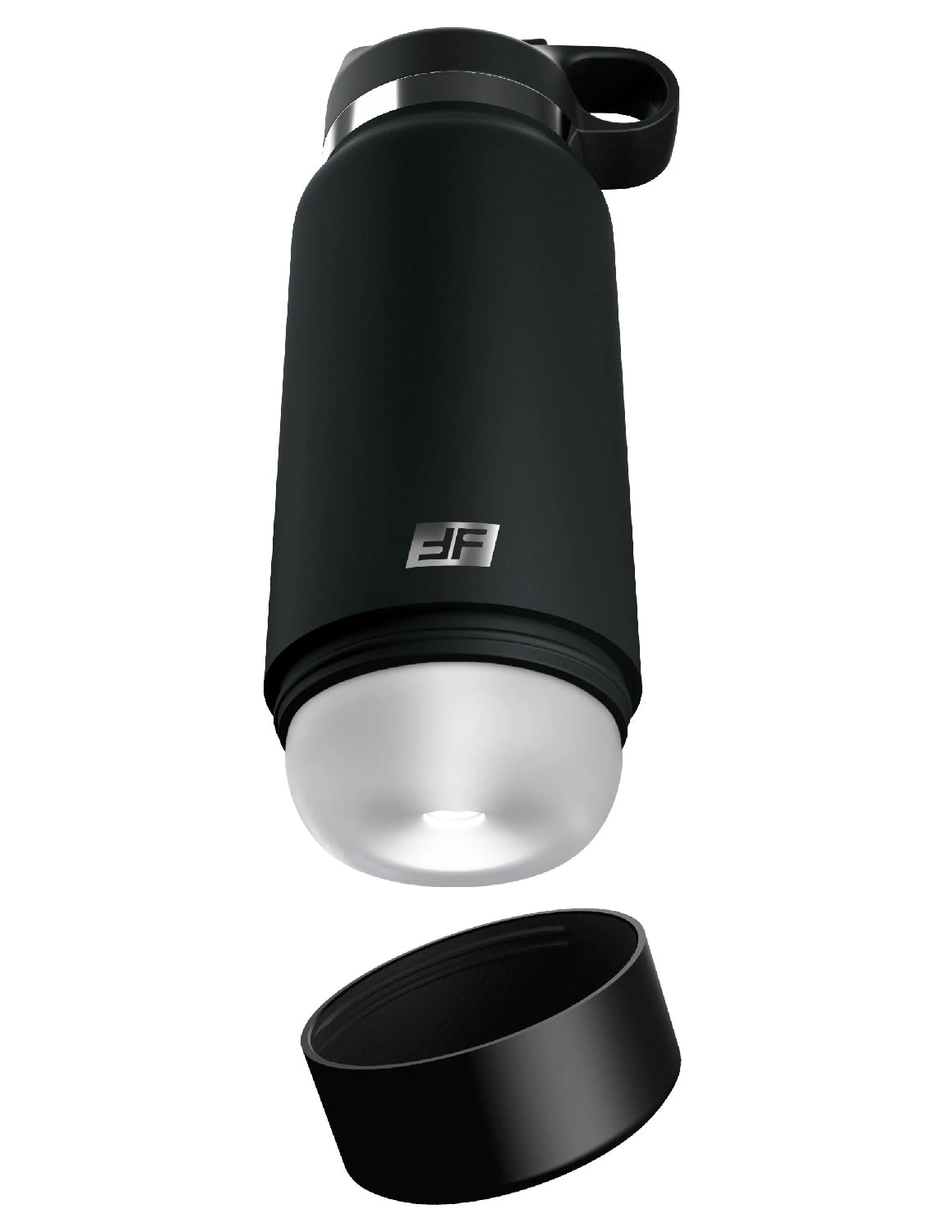 PDX Plus Fap Flask Thrill Seeker Discreet Stroker Black Bottle Frosted