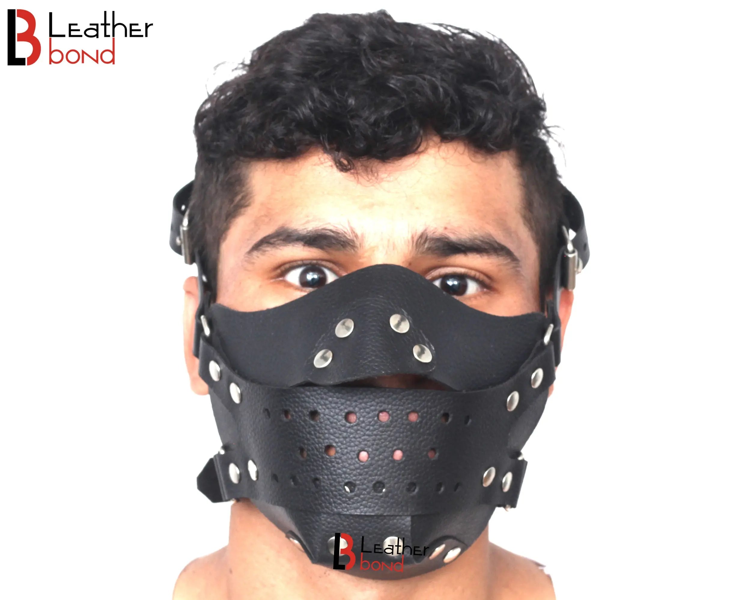 Genuine Cowhide Leather Steampunk Halloween Mask Hood Costume Reenactment Gear Mask Handmade