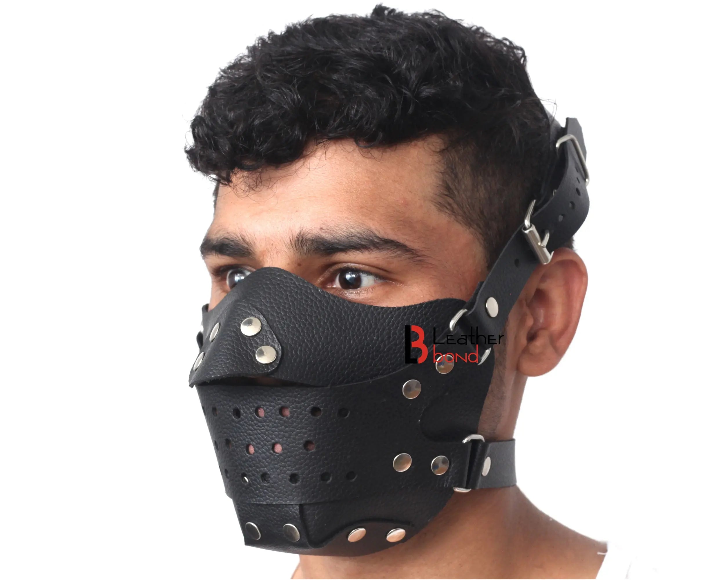 Genuine Cowhide Leather Steampunk Halloween Mask Hood Costume Reenactment Gear Mask Handmade