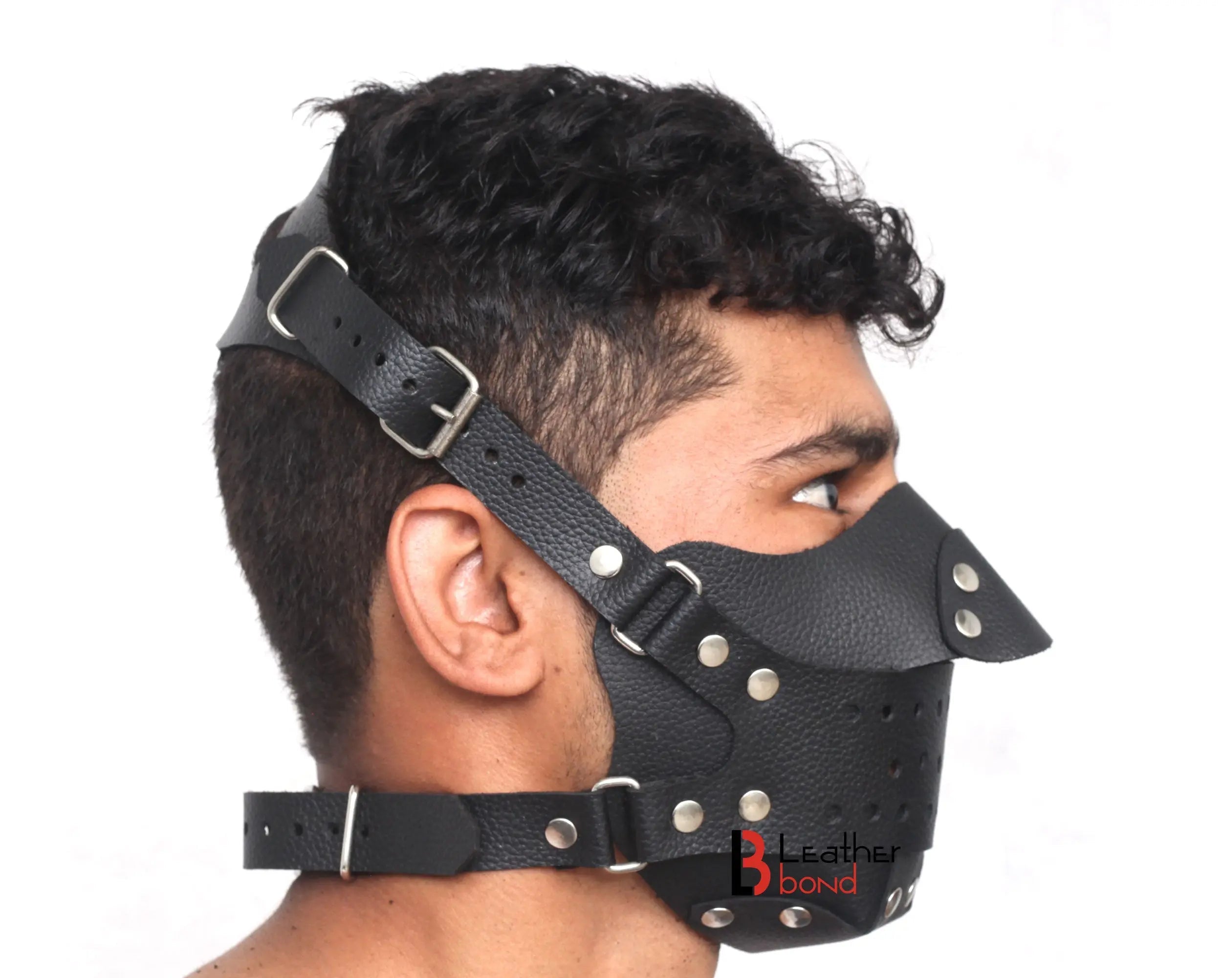 Genuine Cowhide Leather Steampunk Halloween Mask Hood Costume Reenactment Gear Mask Handmade