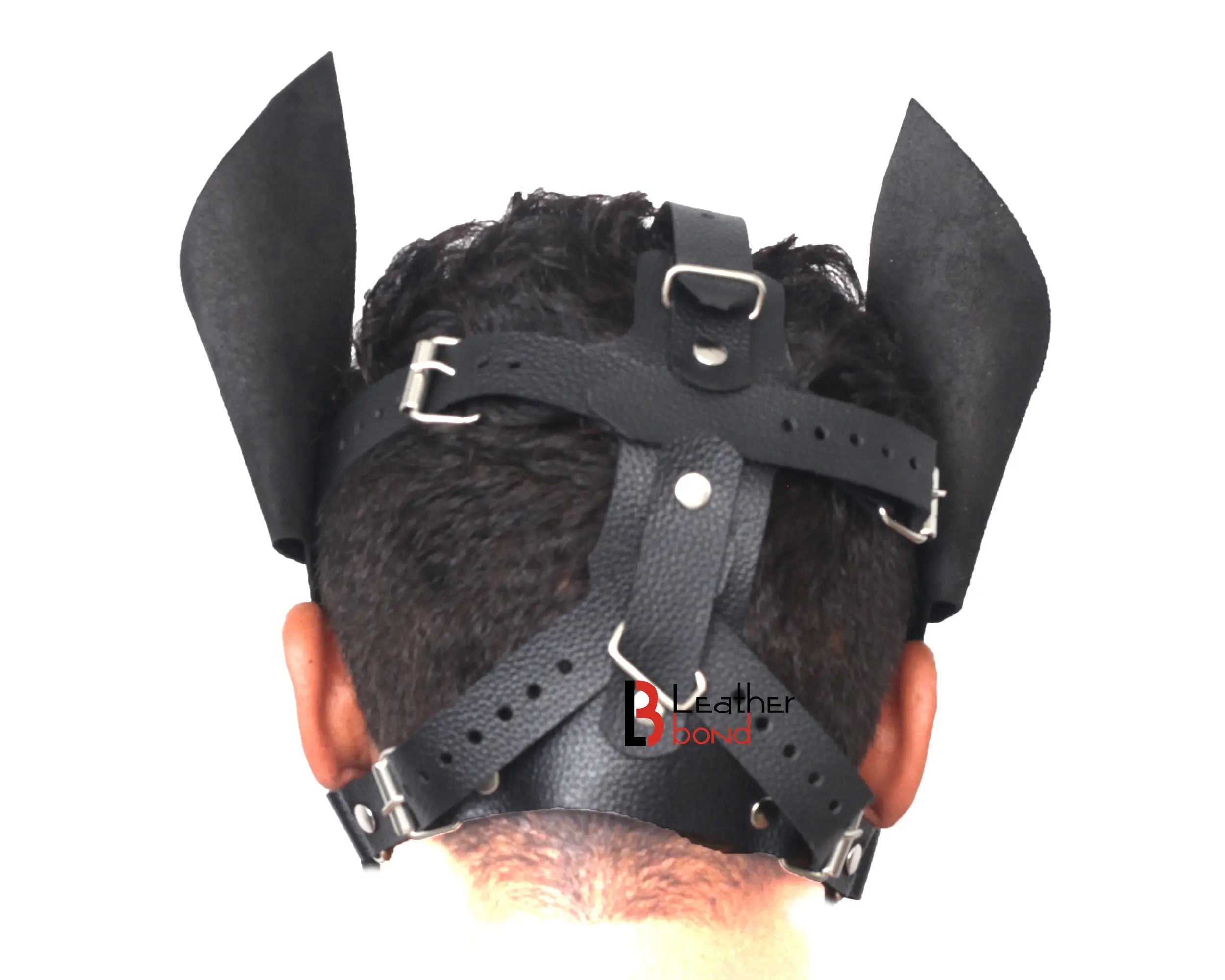 Genuine Cowhide Leather Puppy Dog Mask Hood Costume Reenactment Gear Puppy or Pet play Mask Handmade