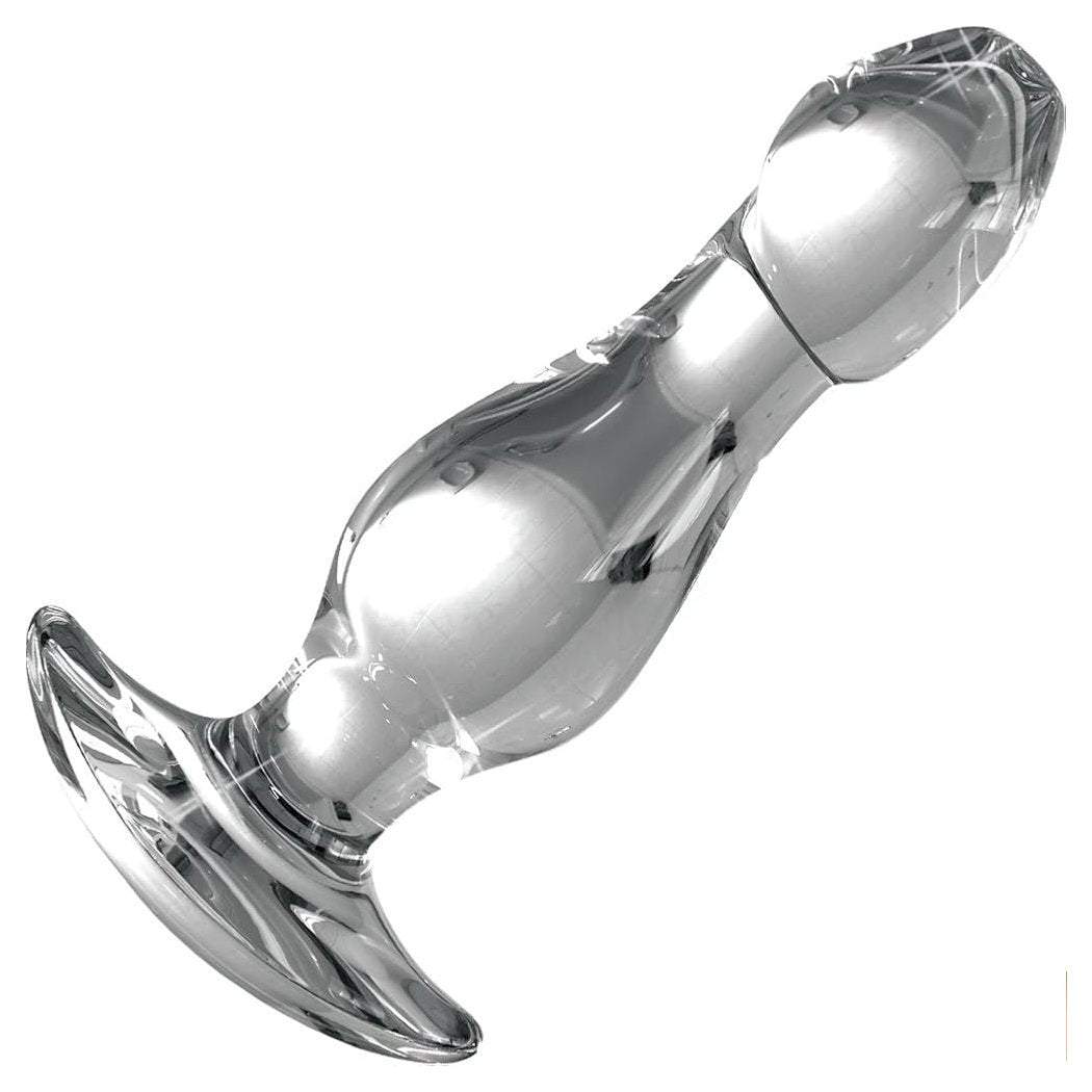 Icicles Glass Anal Probe 72 Clear with smooth design and tapered tip for enhanced pleasure.