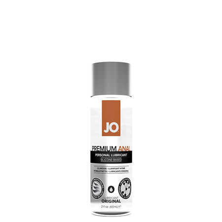 JO Premium Anal Original Silicone-Based Lubricant 2 oz bottle.