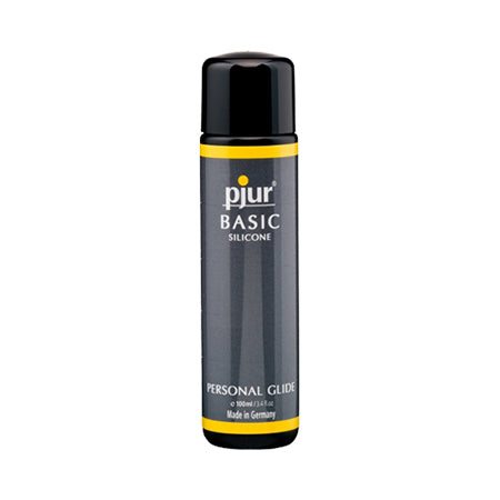 Pjur Basic Silicone Lubricant 100ml bottle with high-quality, long-lasting formula for smooth, friction-free pleasure.