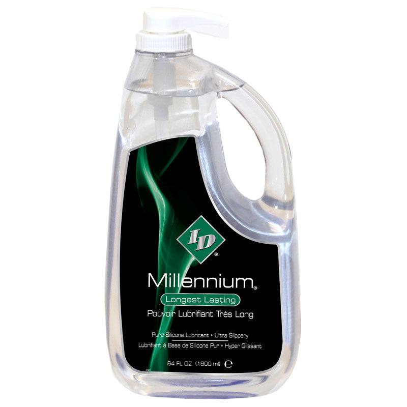 ID Millennium Silicone Lubricant bottle, high-quality silicone formula, long-lasting glide.