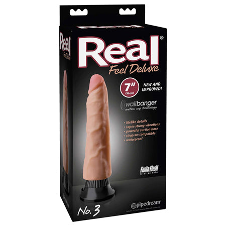 Real Feel Deluxe No. 3 Realistic 7 in. Vibrating Dildo With Suction Cup