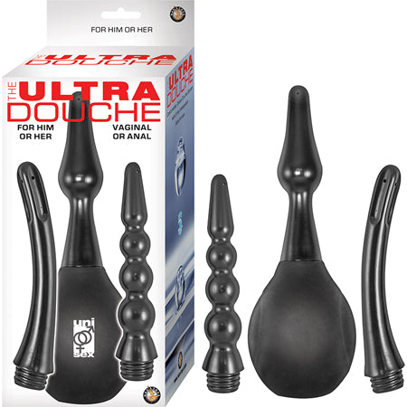 Ultra Douche 3 Interchangeable Attachments Smooth Beaded - Black