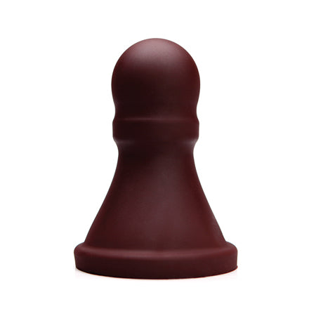 Tantus The Pawn XL Premium Silicone Stretching Plug - Firm Oxblood