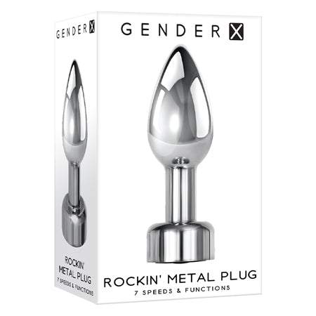 Gender X Rockin' Metal Rechargeable Vibrating Aluminum Anal Plug