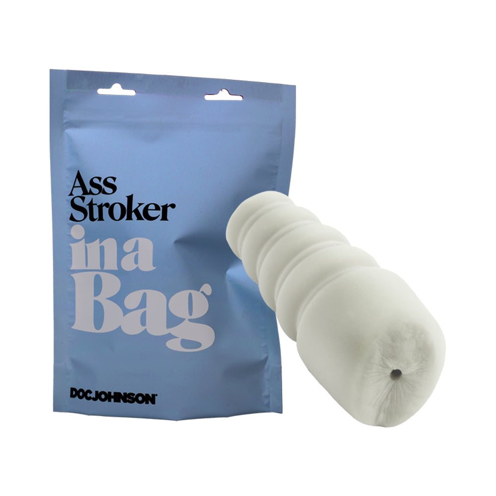 Doc Johnson Ass Stroker in a Bag Frost, ULTRASKYN material, lifelike stroker, realistic design, compact size, body-safe.