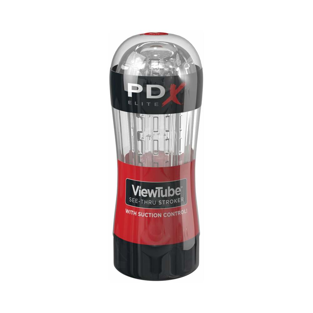 PDX Elite ViewTube 2 see-thru stroker with spiral compression technology and clear sleeve.