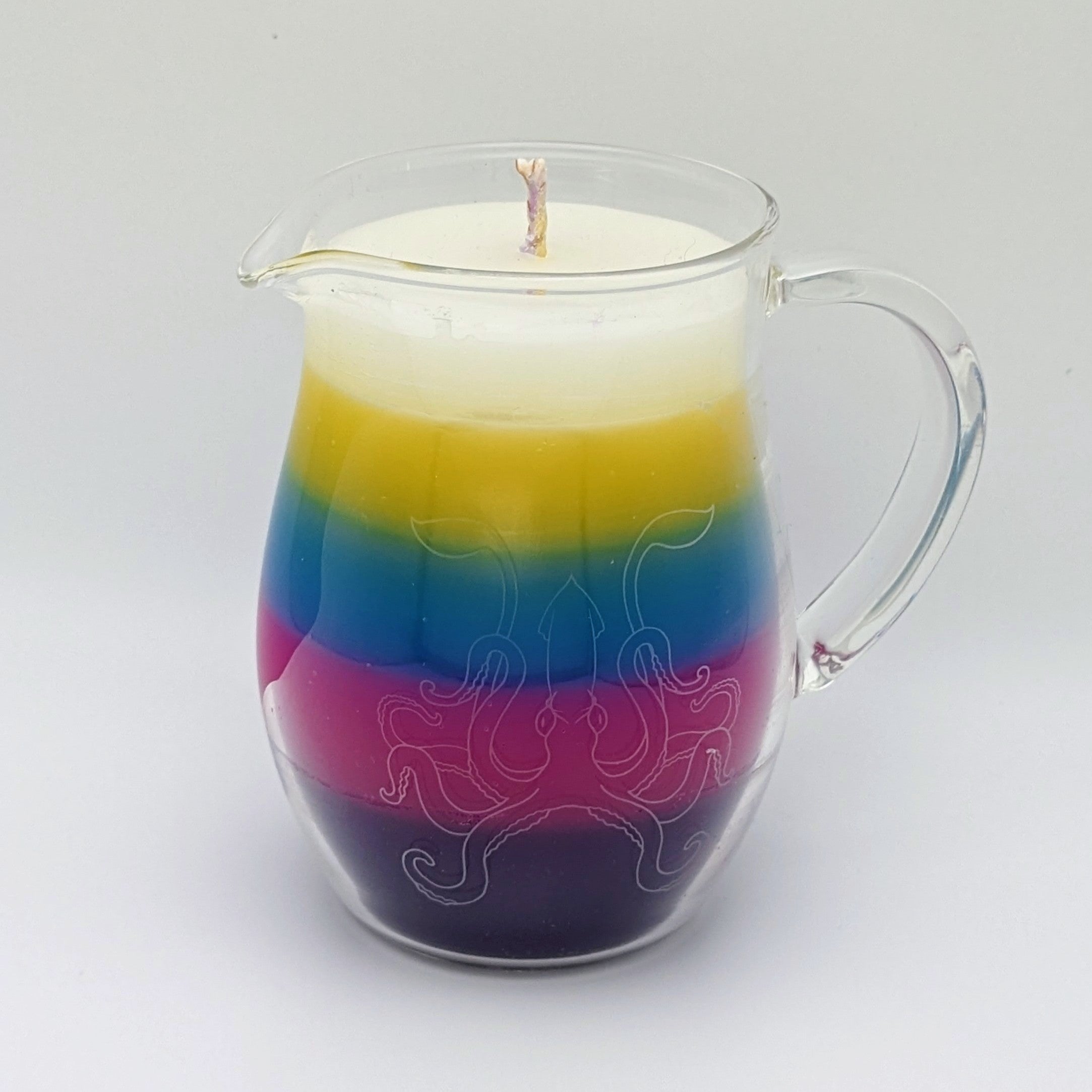 Pride flag in a Jar Wax Play Candle - Low Temp - Unscented - Pitcher Candle
