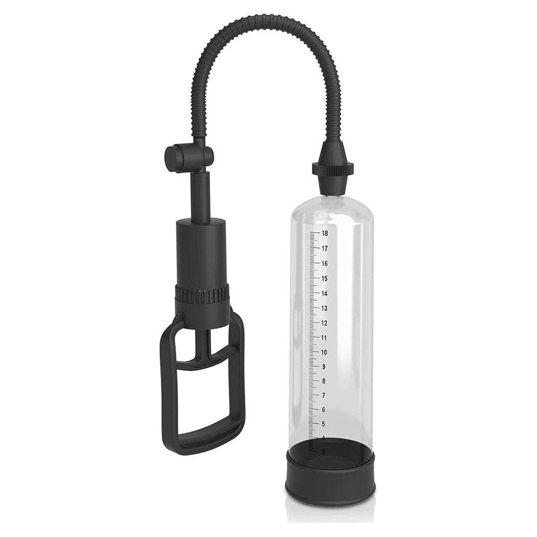 Clear and black Pipedream Classix Penis Enlargement Pump with a user-friendly design for enhancing size and confidence.