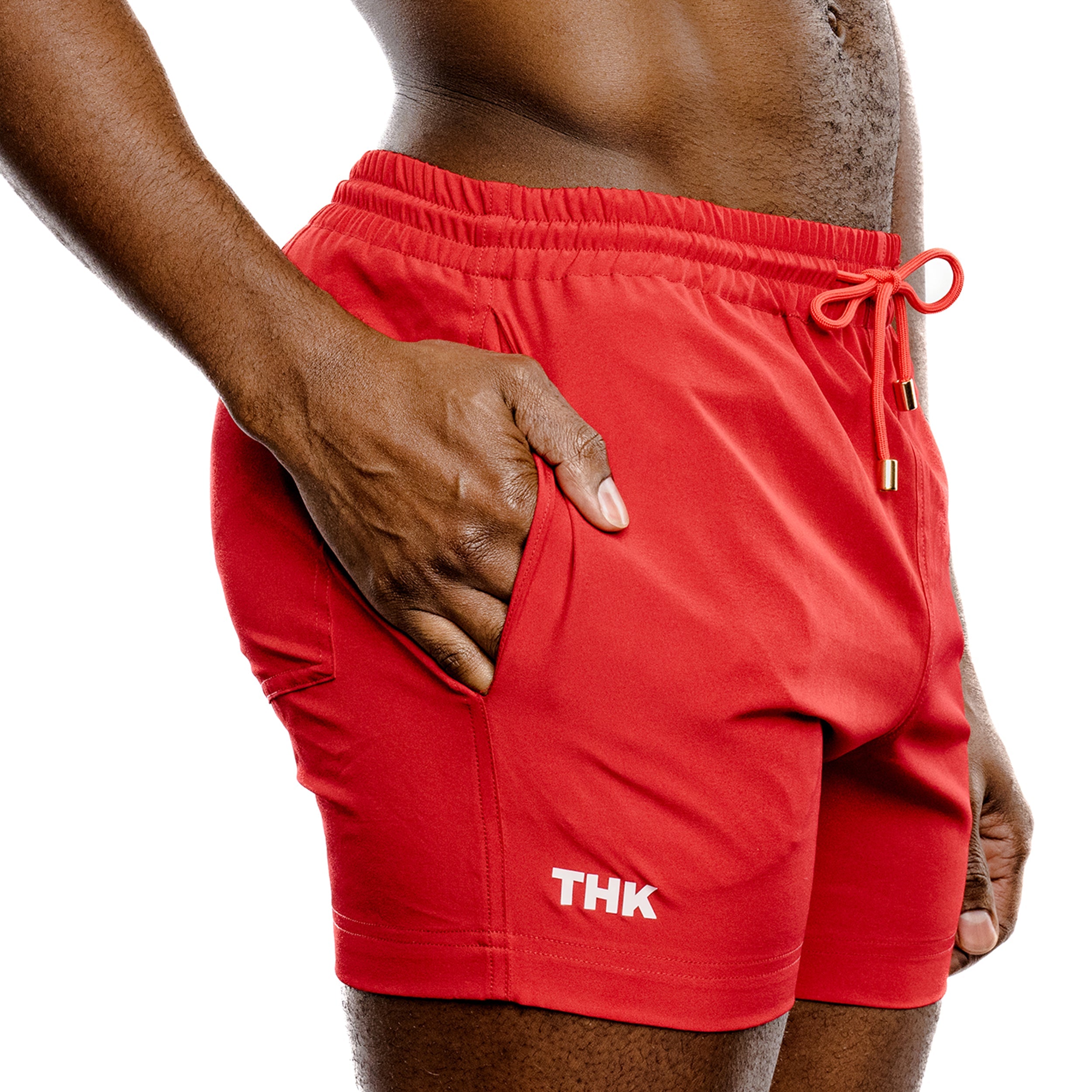 Red Swim Gym Short