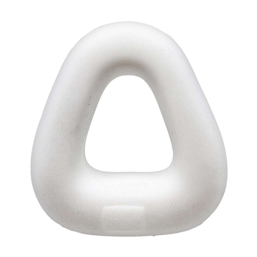 Hunkyjunk Zoid Trapezoid Lifter Cockring in white, designed for enhanced pleasure and support.