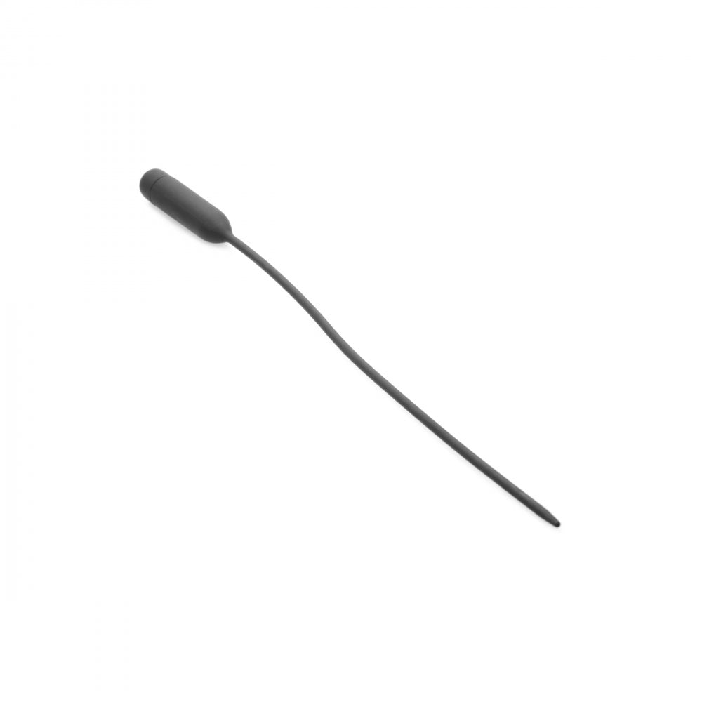 Cadence Extreme 10x Vibrating Urethral Sound in black silicone with 14-inch insertable length.