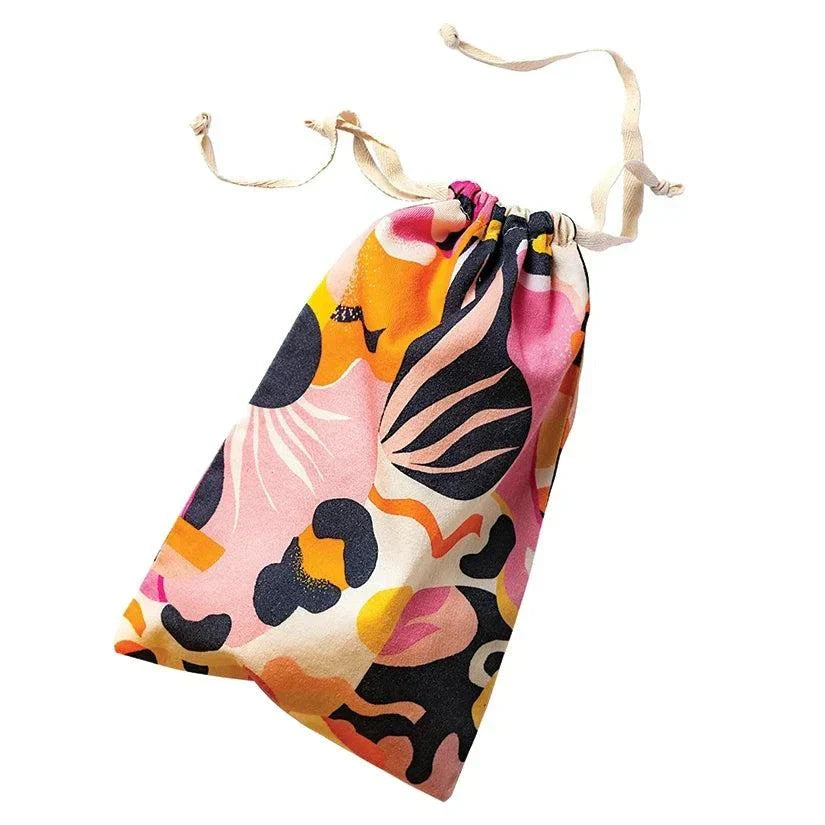 Colorful Collection Burst Cotton Toy Bag with drawstring closure for stylish and practical storage