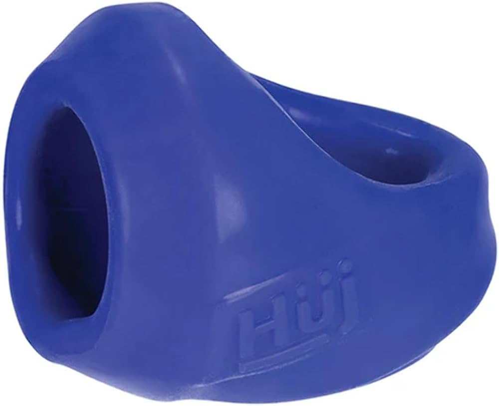 Hunkyjunk CLUTCH Cock/Ball Sling in blue, ergonomic design, plus+silicone TPR blend for comfort and support.