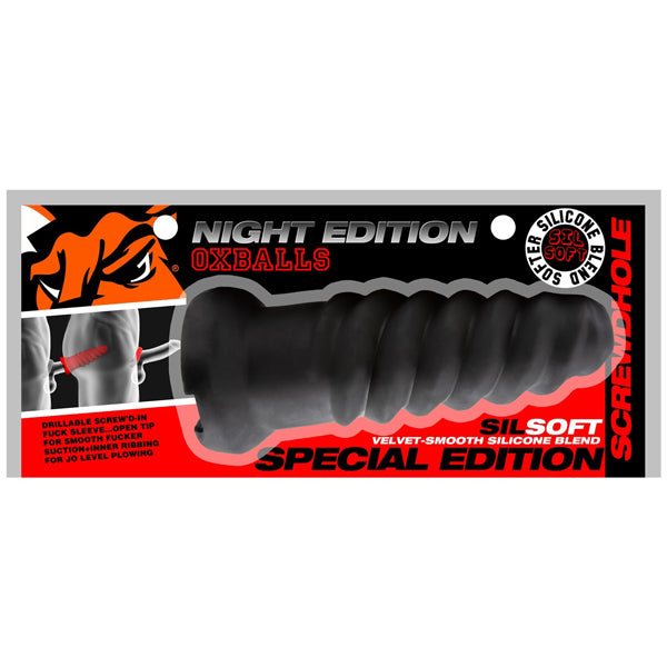 Oxballs Screwdhole Screw'd-In Open Tip Masturbator Special Edition Night
