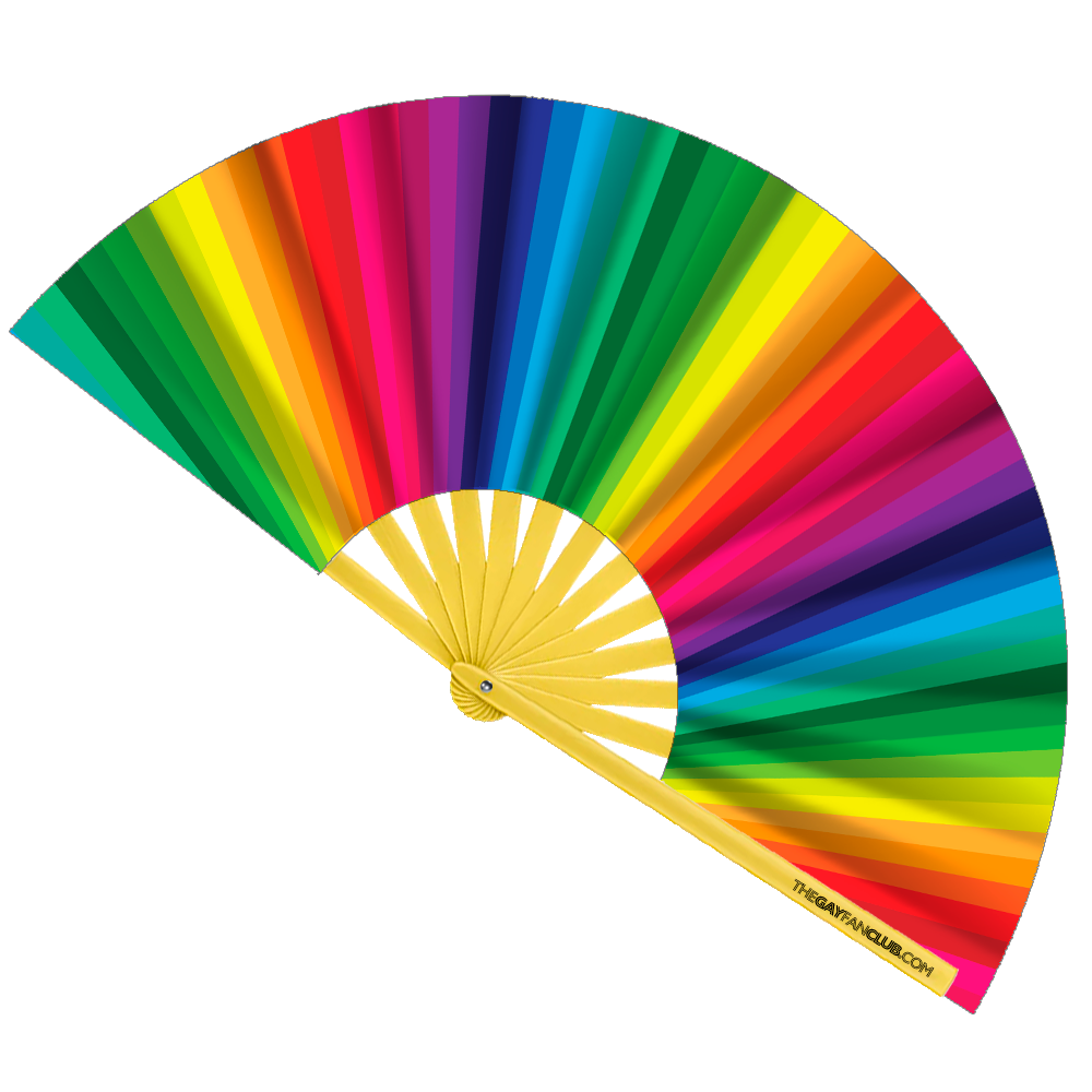 Rainbow Folding Fan