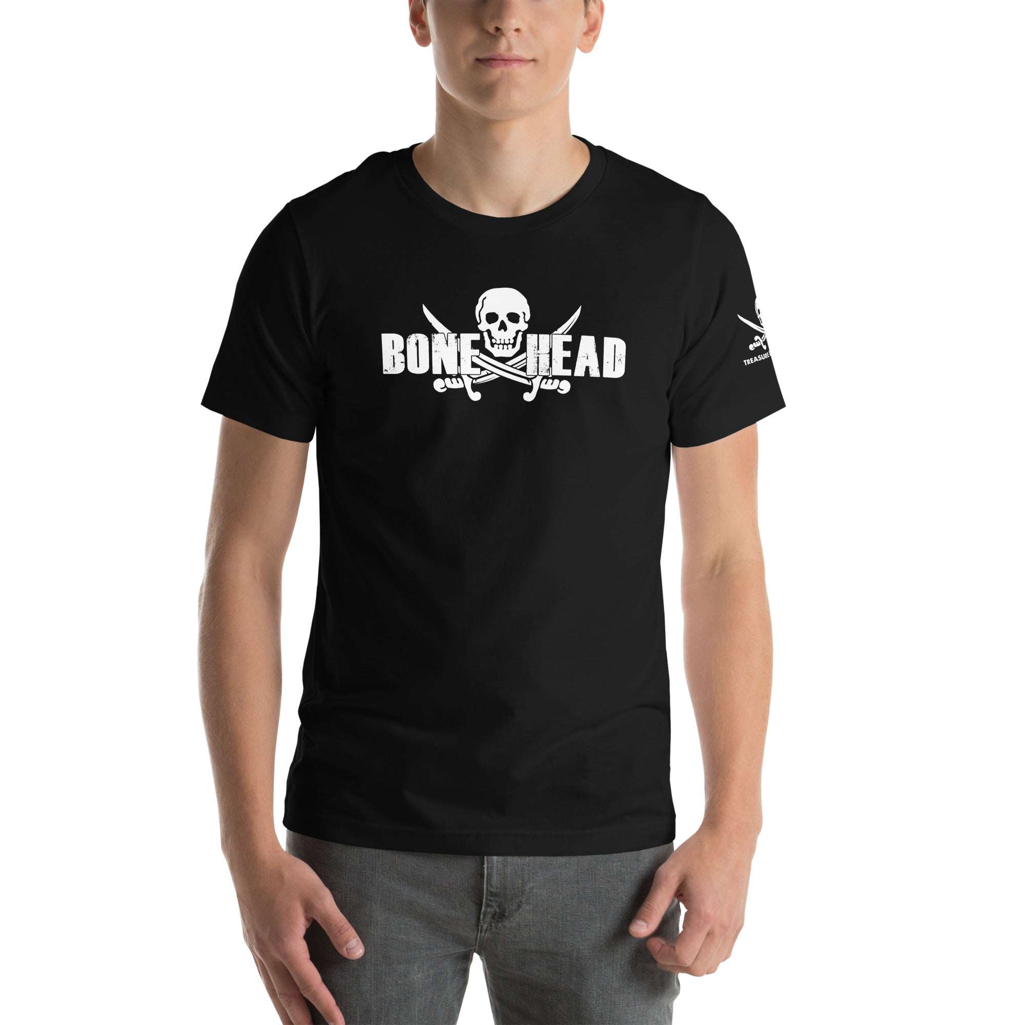 Black Bone Head T-Shirt with detailed skull and bone graphic design.